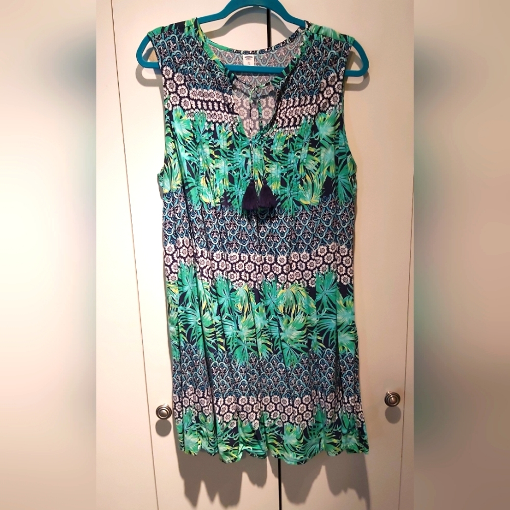 Old Navy tropical print swing dress